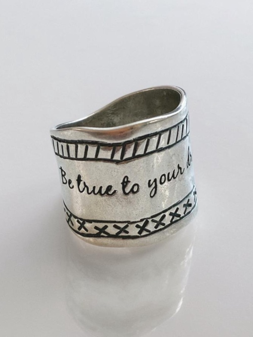 Silpada Sterling  Inspirational Ring Be True To Your Dreams R 1820 sz7